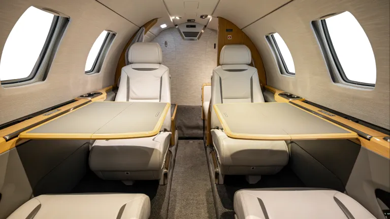 Cessna Citation M2 N525V Interior looking Aft